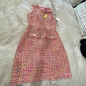 NWT Alexia Admor Pink Multi tweed sheath dress, size 6